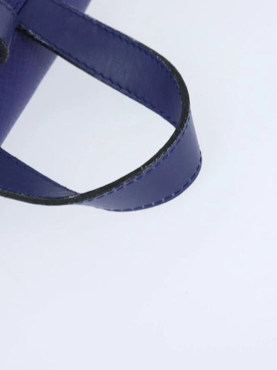 Christian Dior Backpack Leather Blue Gold Auth main image 12